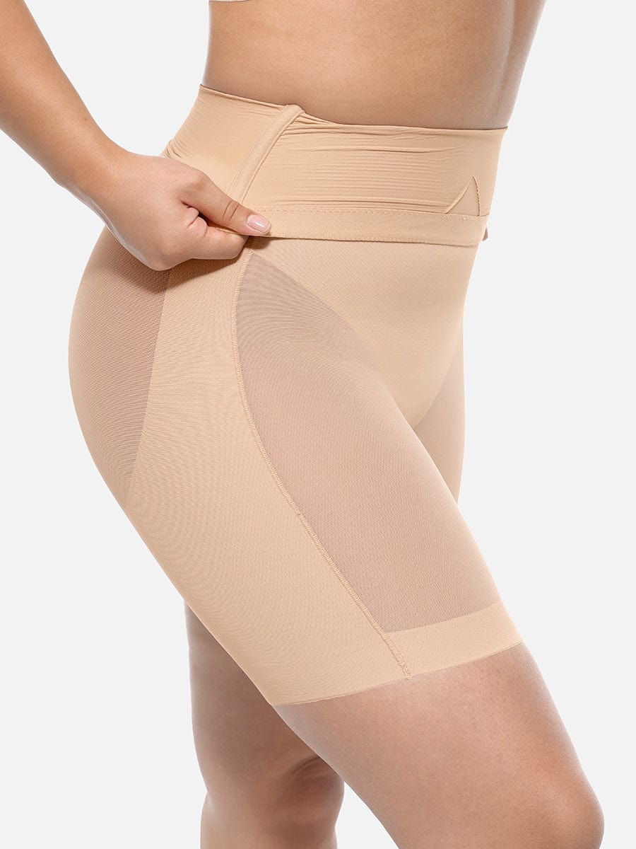 High-Waisted Butt Lift & Slimming Mid-Thigh Shaper Shorts