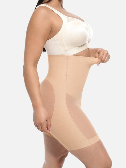 High-Waisted Butt Lift & Slimming Mid-Thigh Shaper Shorts