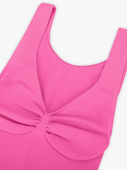 Seamless Bust Support Waist and Abdomen Control Thong Bodysuit
