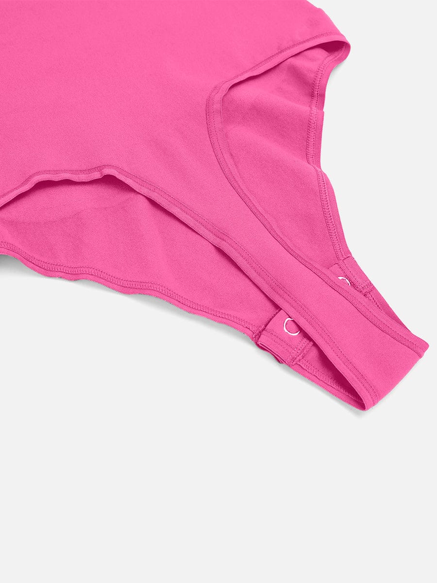 Seamless Long Sleeve Chest Support Tummy Control Thong Bodysuit