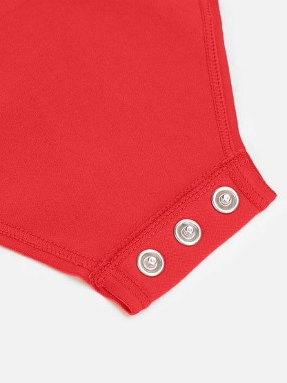 Seamless Long Sleeve Chest Support Tummy Control Thong Bodysuit