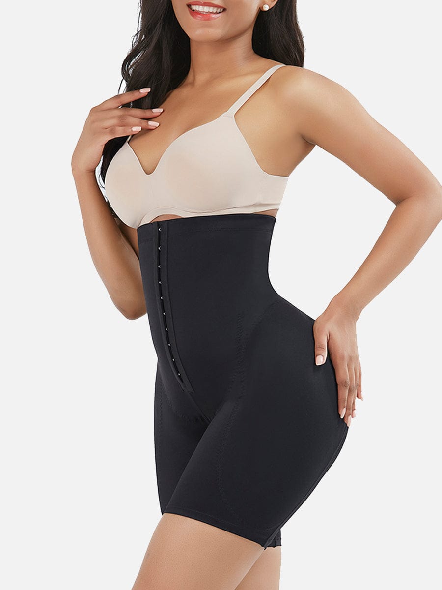 High-Waist Tummy Control Shapewear with 2 Removable Hip Pads