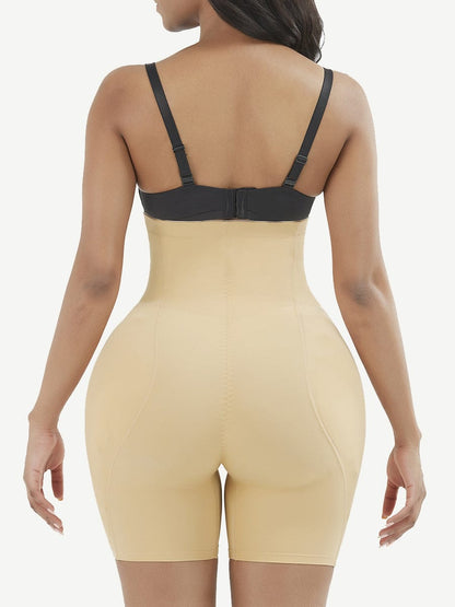 High-Waist Tummy Control Shapewear with 2 Removable Hip Pads