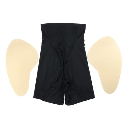 High-Waist Tummy Control Shapewear with 2 Removable Hip Pads