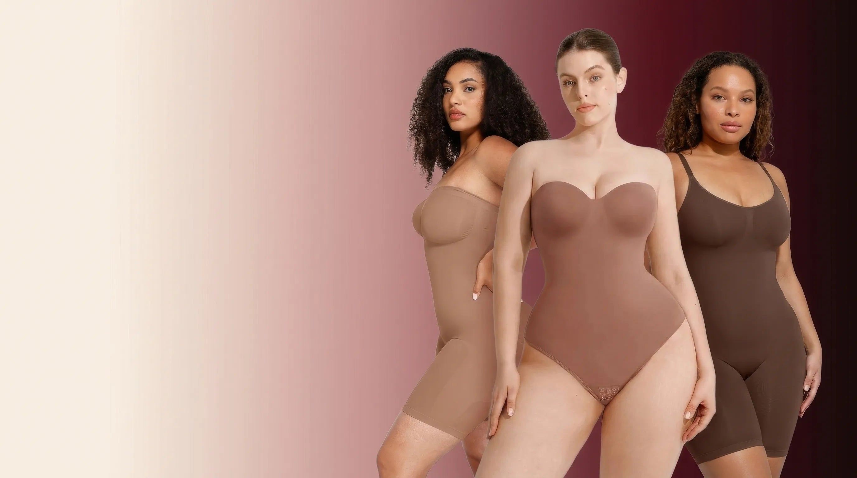 UNIKA sculptwear in nude, cocoa and brown